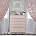 Evolur Aurora 6 Drawer Tall Chest in Dusty Rose