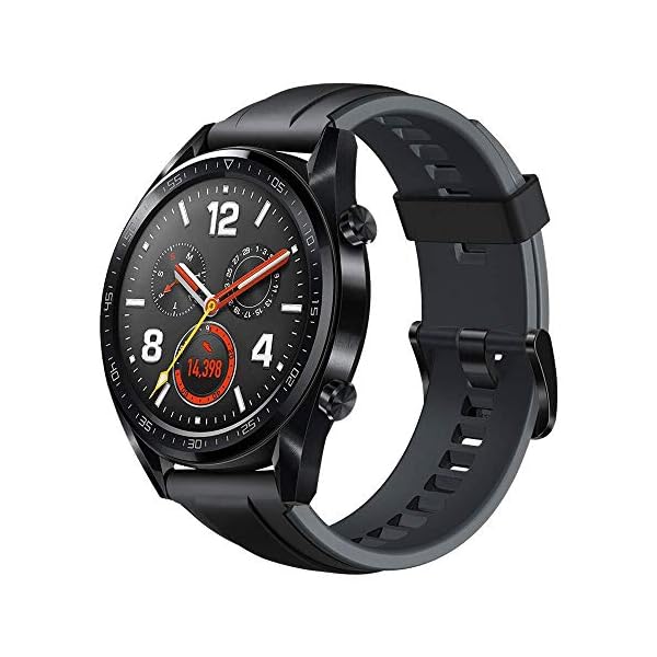 HUAWEI Watch GT - GPS Smartwatch with 1.39" AMOLED Touchscreen, 2-Week Battery Life, 24/7 Continuous Heart Rate Tracking, Multiple Outdoor and Indoor Activities, 5ATM Waterproof, Black