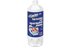 myGarden Fish Fertilizer 5-2-2 NPK Liquid Plant Food 1L with Calcium, Magnesium & Sulfur | Premium Fish Emulsion for Healthy 