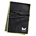 Mission HydroActive Max Large Cooling Towel, Jet Black/High Vis Green, 11″ x 33″thumb 1