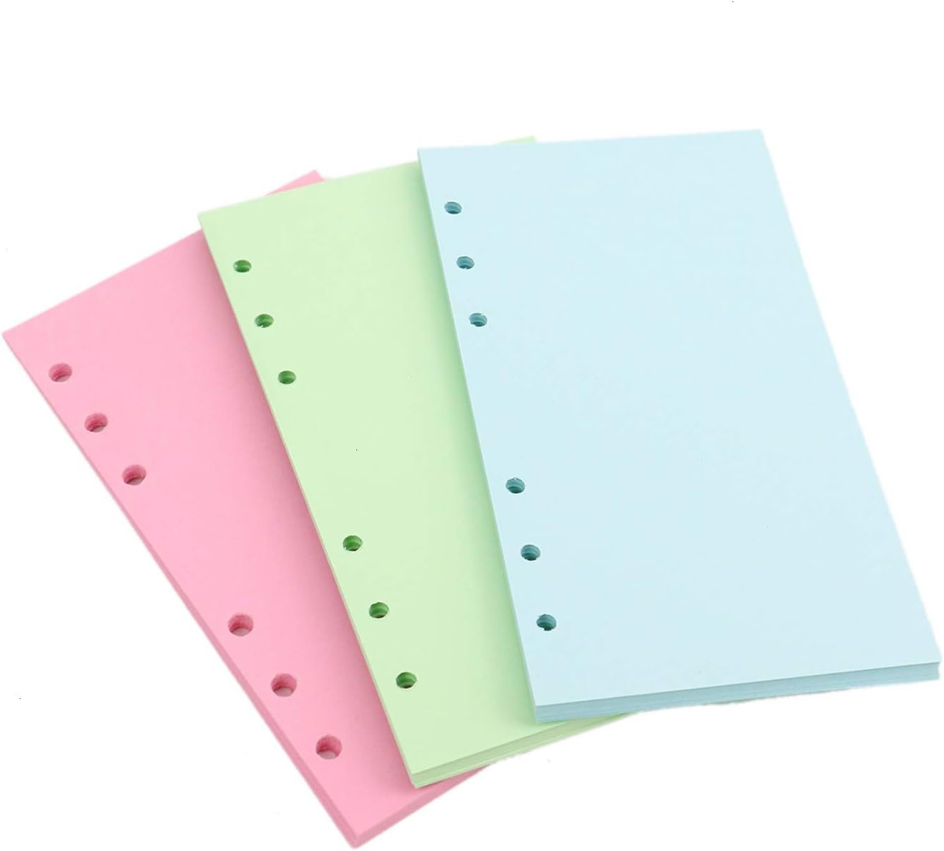 JETEH Blank A6 6-Ring Planner Refill Mini Binder Refills Organizer Refills Inserts Filler Paper Pages A6 Binder Planner Refills Loose Leaf Paper