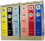 Epson T0807 Multipack Ink Cartridges Black Yellow Cyan Magenta Light Magenta view 4