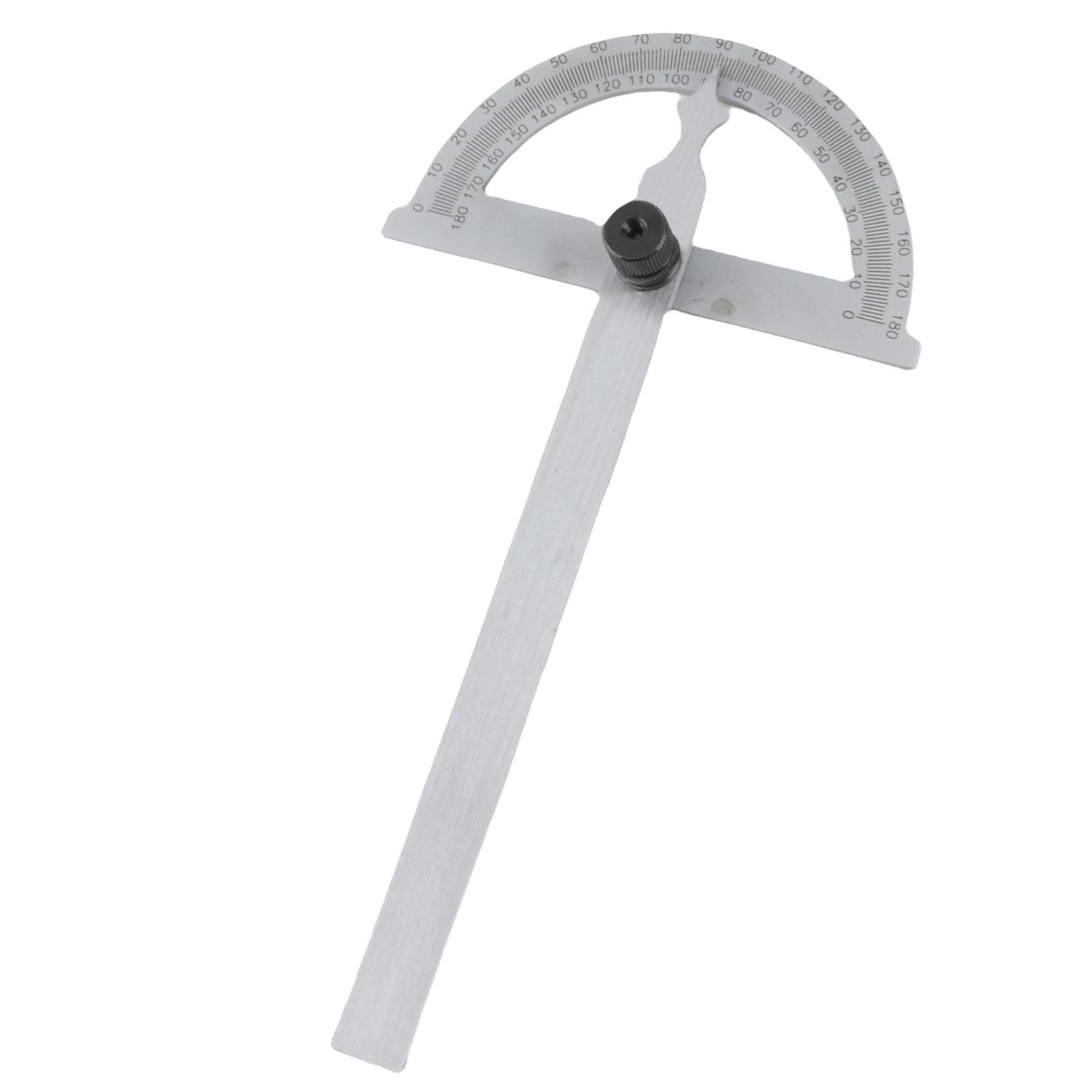 Zunate Angle Protractor, 0 to 180 Degrees, Carbon Steel Chrome Plated, 80 x 120mm with Arm Angle Marker Locator