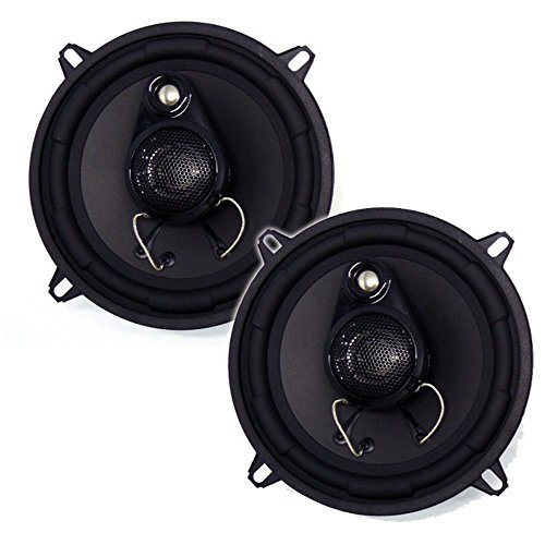 In Phase Car Audio SXT1335 Speaker - 5.25 Inch (13cm) Round, 230W, 3-Way Coaxial Shallow-Mount Speaker (2 x Speakers)