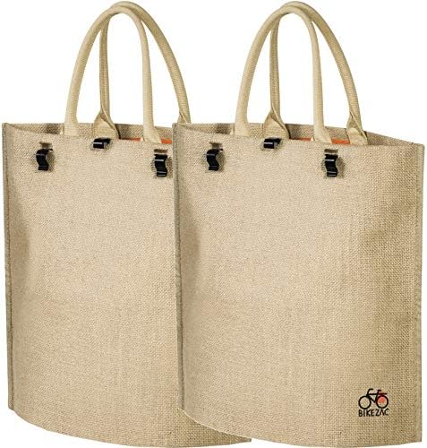 BikeZac® Clip-On SHOPPING PANNIER | Single sided Bicycle Bag | Foldable | Water-repellent | Handles