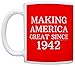 75th Birthday Gifts Making America Great Since 1950 Funny 75th Birthday Party Supplies 75th Birthday Gag Gift 11oz 11oz Ceramic Coffee Mug with Handle Red