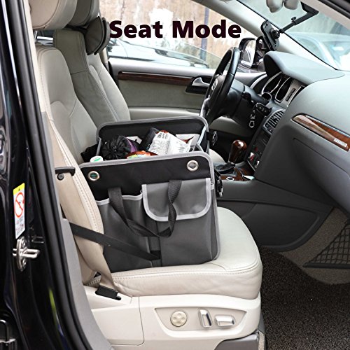 Balight Trunk Organizer for SUV Car, Heavy Duty Waterproof Nonslip with Handles and Straps Premium 26 inch Divisible Multi-compartments Cargo/Groceries Storage Box for Truck/Sedan, Large, Collapsible - Thumbnail 6