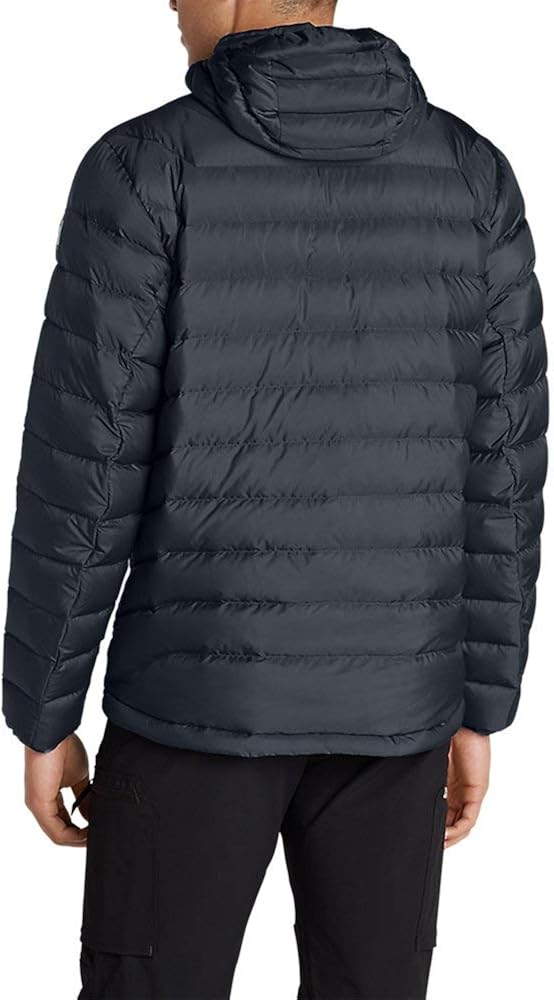Eddie Bauer Men's Downlight Hooded Jacket at  Men’s Clothing store