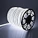 150' Flex LED Neon Rope Light White Holiday Decorative Lighting Flexible Cool Illuminated LED Neon Rope Tube Light 50-foot 1200 Bulbs w/ Power Cord Connectors Holiday Home Bar Commercial Outdoor