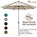 Abba Patio Sunbrella Patio Umbrella 9 Feet Outdoor Market Table Umbrella with Auto Tilt and Crank, Canvas Antique Beige