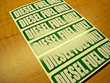 6 pack DIESEL FUEL ONLY Decals / Stickers / Labels / Markers