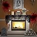 G-TING Halloween Decorations, Black Lace Spiderweb Fireplace Mantle 18 x 96 inch Scarf Cover Festive Party Supplies for Halloween Christmas Party Door Window Decoration Black