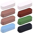 Swpeet 8Pcs Polishing Compound Kit, Including 2Pcs White Diamond, 1Pcs Red Rouge, 1Pcs Black Emery, 2Pcs Brown Tripoli, All Purpose 1Pcs Blue with 1Pcs General Green Compounds for Buffing Polishing