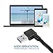 UCEC USB 3.0 Extension Cable Short SuperSpeed USB Cable Extender USB 90 Degree Adapter-Male to Female-A Left & Right Angle for Webcam, Printer, Flash Drive, Hard Drive, USB Keyboard, Gamepad, 2 Pack