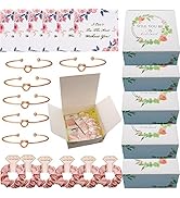 Bridesmaids Proposal Gift Set 6 Bridesmaid Proposal Boxes,6 Love Knot Bracelet with 6 I Can't Tie...