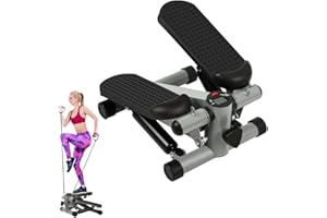 Panana Mini Steppers Exercise Machine Stair Stepper with Resistance Bands Full Body Cardio Equipment 330lbs Weight Capacity for Home Use