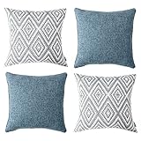 HPUK Decorative Throw Pillow Covers Set of 4 Square