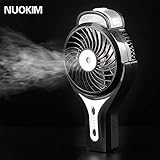 Misting Fan, NUOKIM 2 in 1 Mini Handheld USB Misting Fan with Personal Cooling, Mist Humidifier Portable for Home Office and Travel, Built in 2200mAh Rechargeable Battery.