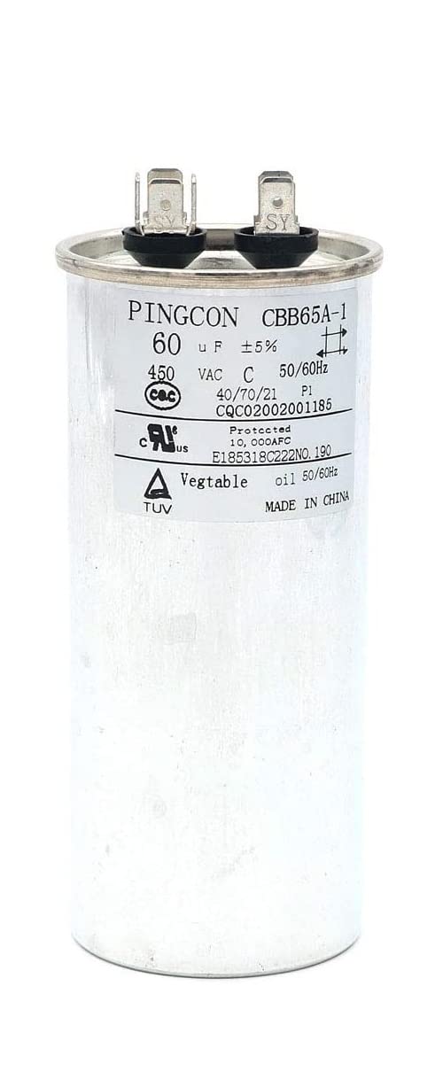 Fasizi 60uF CBB65 Capacitor Motor Running for Air Conditioner 450VAC SH 40/70/21 50/60Hz