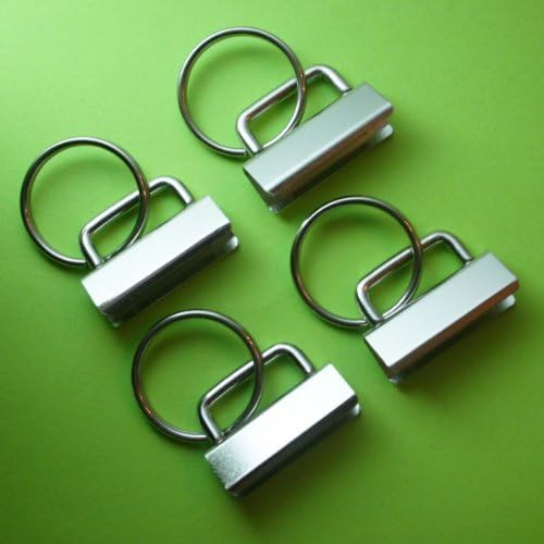 50 Sets - Key Fob Hardware with Split Ring - 1.25 Inch Wide