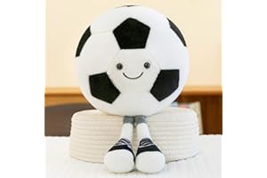 XIYUAN 13.7inch Football Plush Toys Soft Stuffed Sports Plush Balls Cute Fun American Soccer Doll Toys with feet Creative Football Spherical Decor Throw Pillow for Christmas Kids Gift (Football)