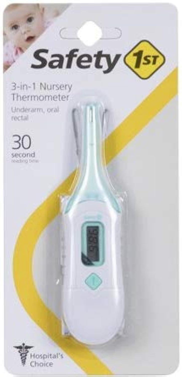 Safety 1ˢᵗ 3-in-1 Nursery Thermometer, Sea Stone Aqua