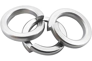 Fajoeda M6 Split Lock Washer,120PCS 304 Stainless Steel(18-8) Spring Lock Washers for Bolts Nuts and Screws,Silver