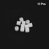sourcing map 10Pcs Plastic Gears 9 Teeth 2mm Shaft Module 0.5 for RC Car Robot view 3