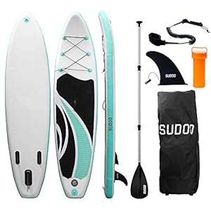 Triclicks Tabla Hinchable Paddle Surf/Sup Paddel Surf dacon Bomba, Mochila, Aleta Central Desprendible, Kit de Reparación, Remo Ajustable, La Cinta para Atar al Pie(300 * 75 * 15cm-Grosor)