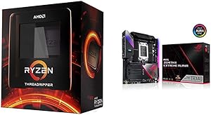 AMD Ryzen Threadripper 3990X 64-Core, 128-Thread Unlocked Desktop Processor, Without Cooler and Zenith II Extreme TRX40 Gaming AMD 3rd Gen Ryzen Threadripper sTRX4 EATX Motherboard