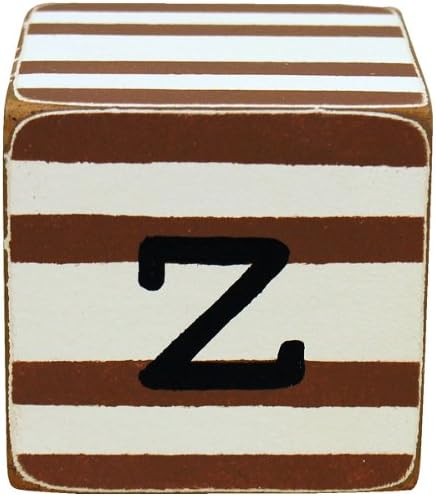 New Arrivals Letter Block Z, Chocolate/White