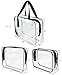 JAVOedge 3 Piece PVC Clear Toiletry / Cosmetic / Storage Travel Bag Set with Handle, Zipper Closure