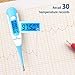 Easy@Home Digital Basal Thermometer with Bonus 25 Ovulation Test Strips, 1/100th Degree High Precision and 30 Records, Perfect for Ovulation Tracking and Natural Family Planning, New EBT-100B + LH 25
