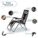 PHI VILLA XXL Oversized Padded Zero Gravity Chair, Foldable Patio Recliner, 30