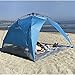 EasyGo Shelter XL - Instant Beach Umbrella Tent Pop Up Canopy Sun Sport Shelter with PVC Floor - 8 Foot X 8 Foot XL Size.