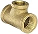 Anderson Metals - 38106-121208 38106 Red Brass Pipe Fitting, Reducing Tee, 3/4