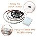 AUDEW 6.6ft RGB 5050 SMD 60 LED Strip Lights with Battery Box Waterproof Craft Hobby Light 14.4W 200cm