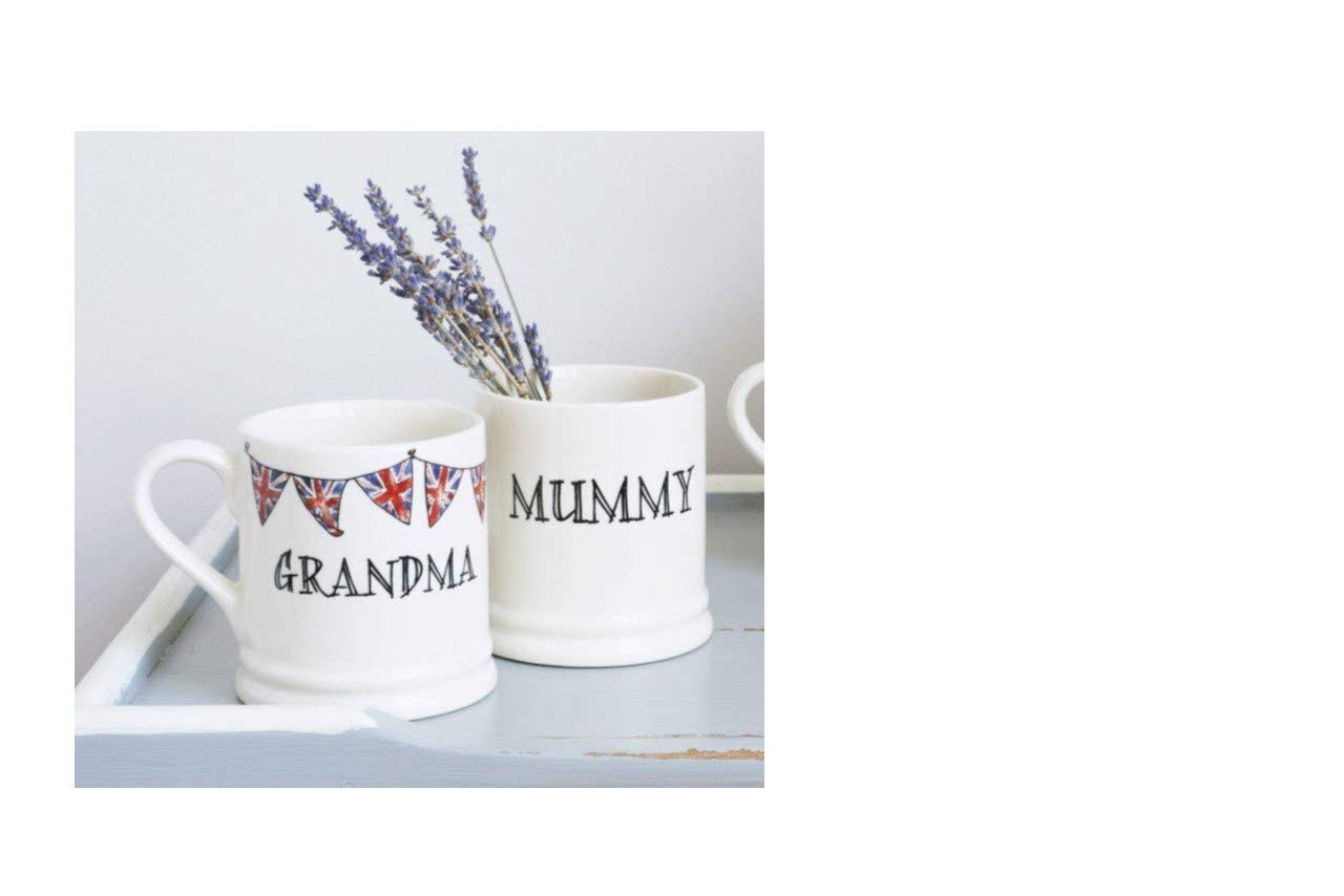 Sweet William Grandma mug with Union Jack Bunting (Mummy mug available separately)