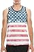 Mens Hipster Hip Hop American USA Flag Crewneck Tank Top Collection