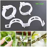 AKOAK 100 Pcs Plant Support Clips for Garden Tomato Garden Vegetables Vine to Grow Upright and Makes Plants Healthier Twine Clips