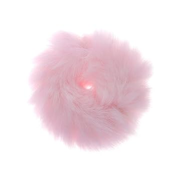 Longsw Girl Hair Band Artificial Faux Fur Rubber Elastic Ring Rope