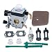 HOODELL C1Q-S186 Carburetor, for STIHL FS38 FS45 FS46 FS55 FS55R KM55 KM55R HL45 Weed Eater Brush Cutter, Premium String Hedge Trimmer Carb, with Rebuild Kit Spark Plug, Fuel Line, Air Flter