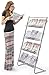 Displays2go Magazine Rack for Offices, Stores or Retail, (4) Mesh Shelves, 23.5