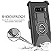 Dailylux Shockproof Case for Samsung Galaxy Note 8, Rugged Heavy Duty Hybrid Holster Rotating Swivel Protective Bumper Kickstand Cover with Belt Clip, Black
