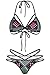 Pink Peach Women's Tribal Bikini High Waisted Cheeky Bottom Swimsuit Set