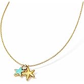 AeonArc Gold Necklace for Women, 18K Gold Plated Starfish Pendant Necklace, Boho Beach Charm Necklace, Dainty Jewelry Gift