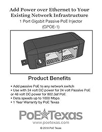 Gigabit PoE Inyector para Power Over Ethernet   ws gpoe 1   48 V15 W con 15 W de potencia a 48 voltios para dispositivos 802.3 af   siempre en