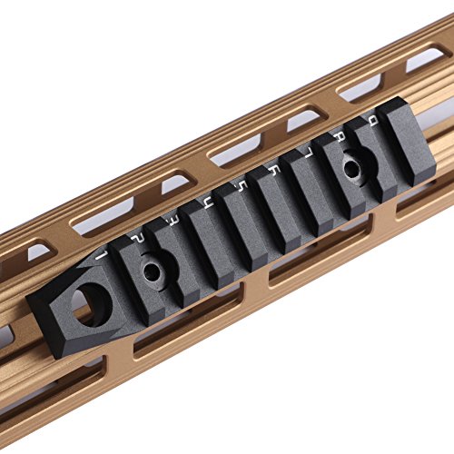 TuFok M lok Picatinny Rail Adapter - Picatinny Rail Mount, Rifle Rail Attachment with 3/8" Sling Swivel Socket(for Two Point Sling)(9-Slot,Black,Aluminum)
