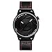 Break Men's Unique Casual Watches Waterproof Analog Creative Photographer Series Watch Black Leather Red Thread Strap Sports Wristwatch