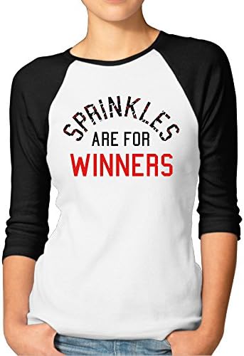 Sprinkles Are For Winners Womens Funny Baseball 3/4 Sleeve T Shirt